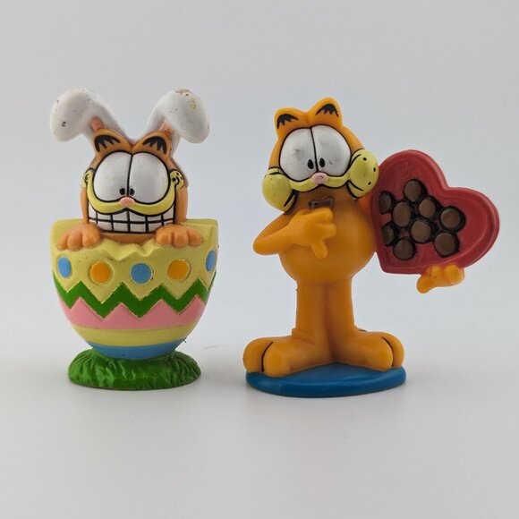 Bundle of 9 vintage collectible Garfield and Odie festive toys and cake topper - Picture 10 of 11
